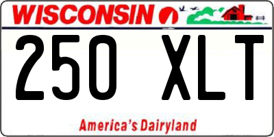 WI license plate 250XLT