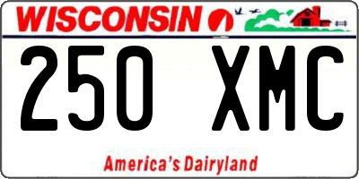 WI license plate 250XMC