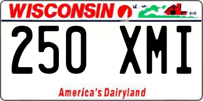 WI license plate 250XMI