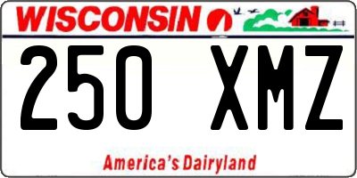 WI license plate 250XMZ