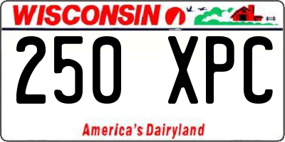 WI license plate 250XPC