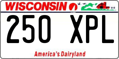 WI license plate 250XPL
