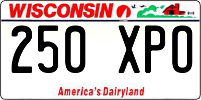 WI license plate 250XPO