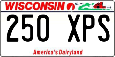 WI license plate 250XPS