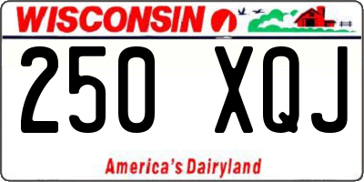 WI license plate 250XQJ
