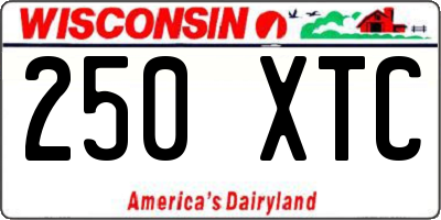 WI license plate 250XTC