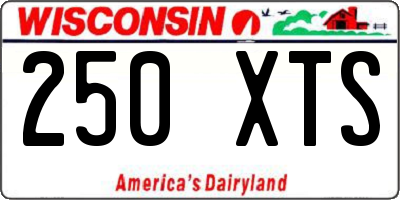 WI license plate 250XTS