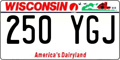 WI license plate 250YGJ