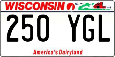 WI license plate 250YGL