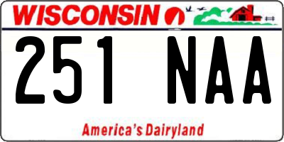 WI license plate 251NAA