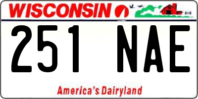 WI license plate 251NAE