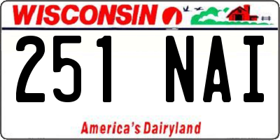 WI license plate 251NAI