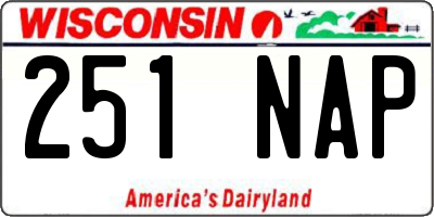 WI license plate 251NAP