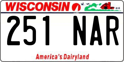 WI license plate 251NAR