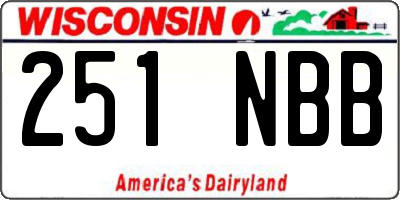 WI license plate 251NBB