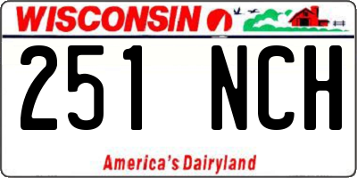 WI license plate 251NCH