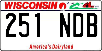 WI license plate 251NDB