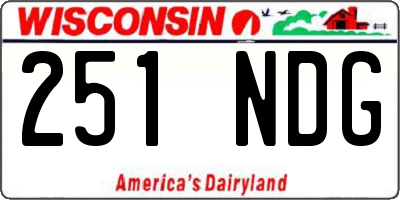 WI license plate 251NDG