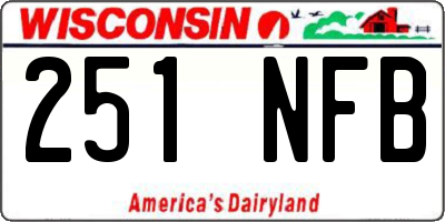 WI license plate 251NFB