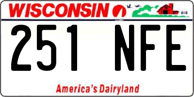 WI license plate 251NFE