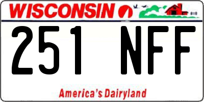 WI license plate 251NFF