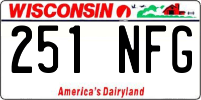 WI license plate 251NFG