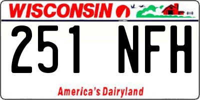 WI license plate 251NFH