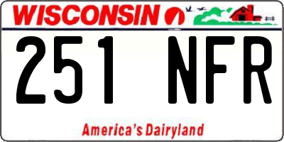 WI license plate 251NFR