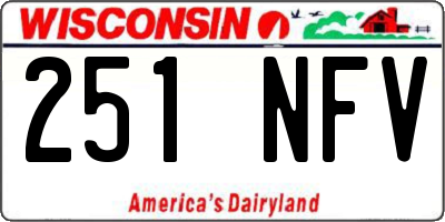 WI license plate 251NFV