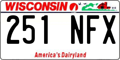 WI license plate 251NFX