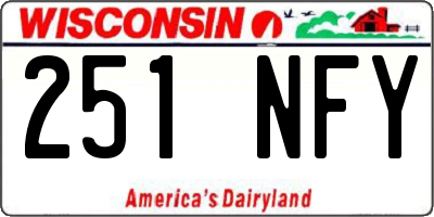 WI license plate 251NFY