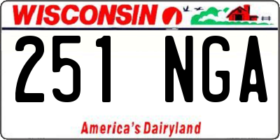 WI license plate 251NGA