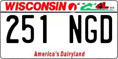 WI license plate 251NGD