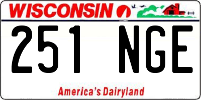WI license plate 251NGE