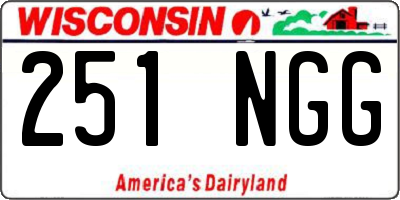 WI license plate 251NGG