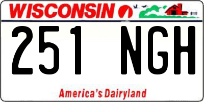 WI license plate 251NGH