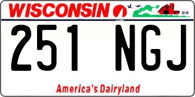 WI license plate 251NGJ