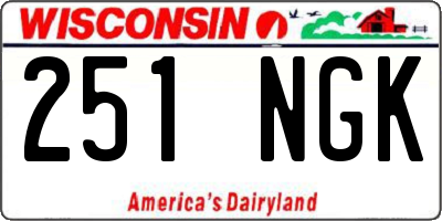 WI license plate 251NGK