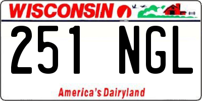WI license plate 251NGL