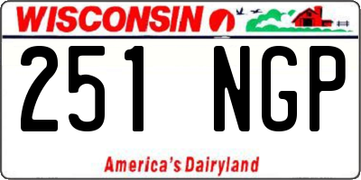 WI license plate 251NGP