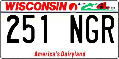WI license plate 251NGR