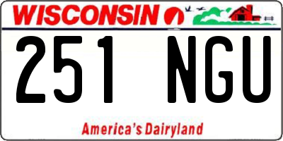 WI license plate 251NGU