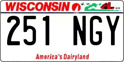 WI license plate 251NGY