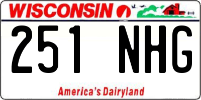 WI license plate 251NHG