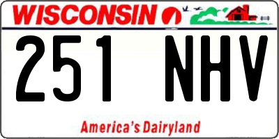 WI license plate 251NHV