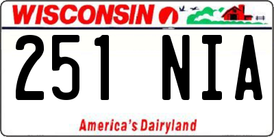 WI license plate 251NIA