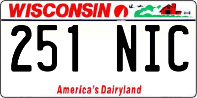 WI license plate 251NIC