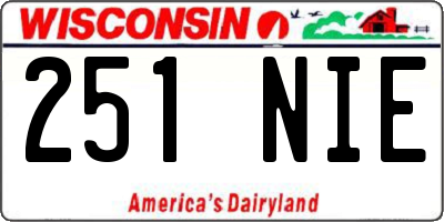 WI license plate 251NIE