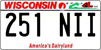 WI license plate 251NII