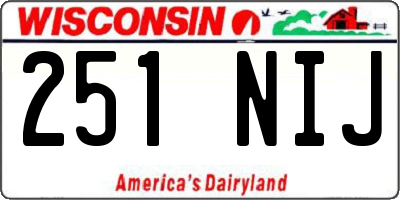 WI license plate 251NIJ